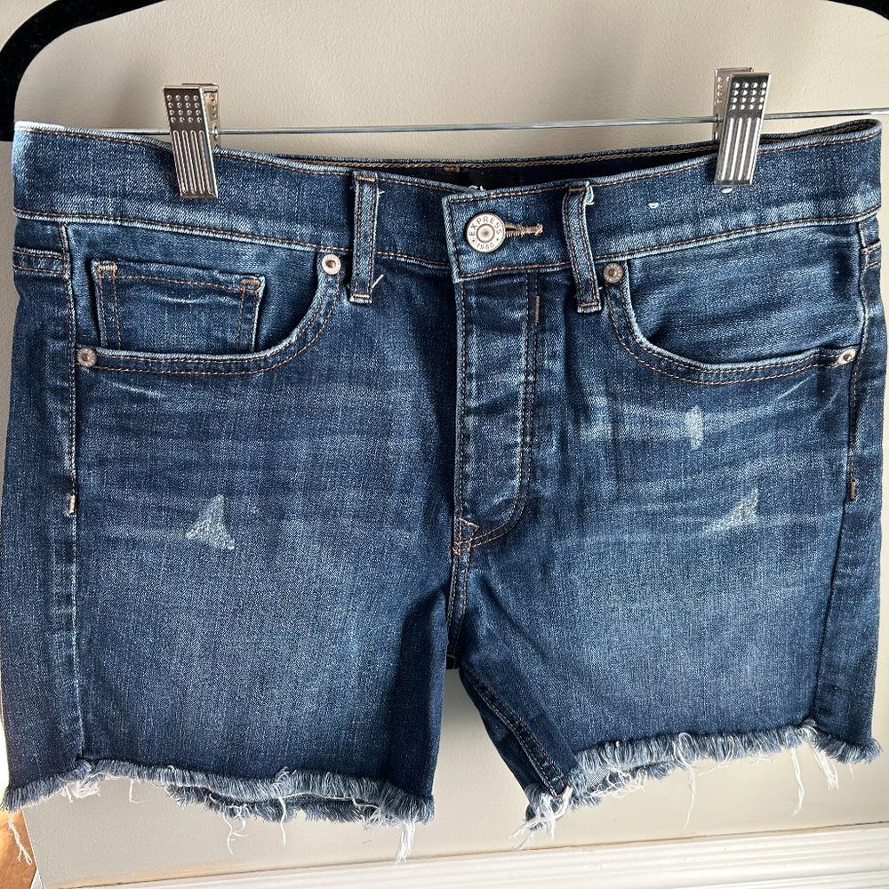 Express Midi Vintage high rise jean shorts Sz 4
